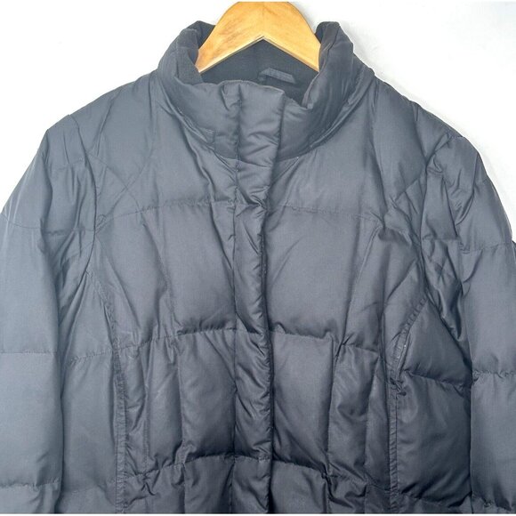 Eddie Bauer Goose Down Puffer Jacket 700 Fill Long Black Womens Size X-Small - Picture 3 of 14